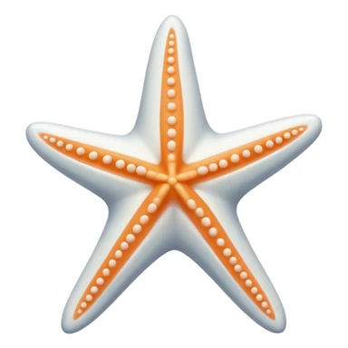 luxury white starfish sticker