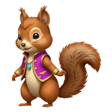 écureuil défilé de mode sticker