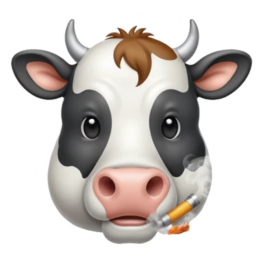 cow smoke weed sticker