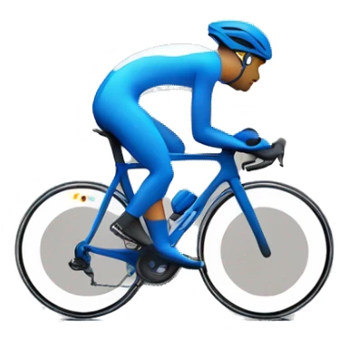 Cyclist in blue on top of a competition podium sticker