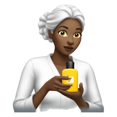 black woman spraying perfume sticker