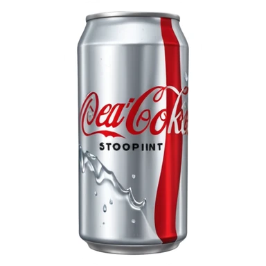 Razor blade in front of a Diet Coke  sticker