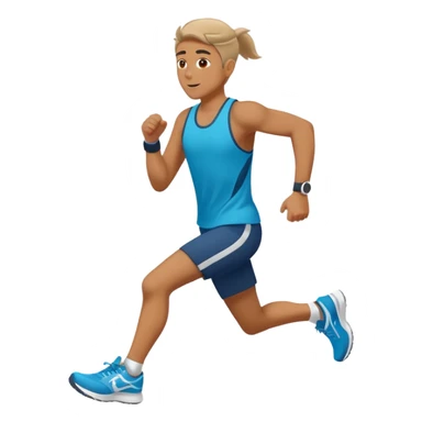 a person running with running shoes sticker