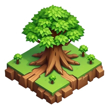 StarCraft-inspired, isometric rugged terrain tree sticker