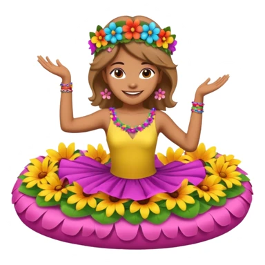 Dancer on the Flower float  sticker