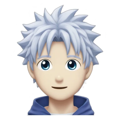 make me killua zoldick from hunter x hunter with blue eyes sticker