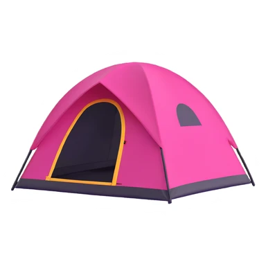 bright pink dome tent sticker
