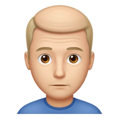 a man with thinning hair sticker