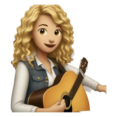 Lady playing acoustic guitar in a pub sticker