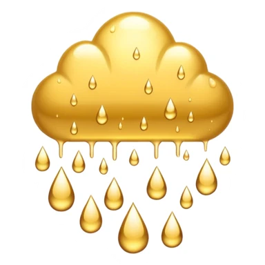 Gold rain falling from sky sticker