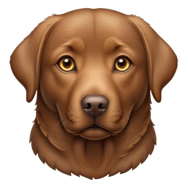 realistic brown Labrador with natural spotting pattern, detailed features, highly detailed fur sticker