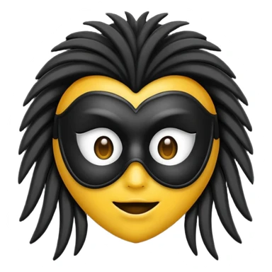 Um emoji gotico com a máscara de espu sticker