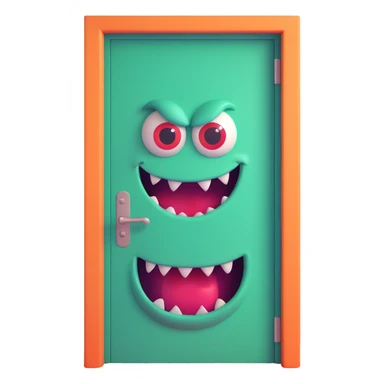 The door to my monster room sticker