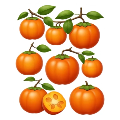 Persimmon and sunshine sticker