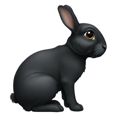 Black lop bunny  sticker