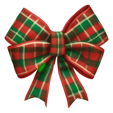 Plaid Christmas bow  sticker