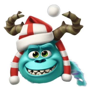 Monsters Inc christmas mood sticker