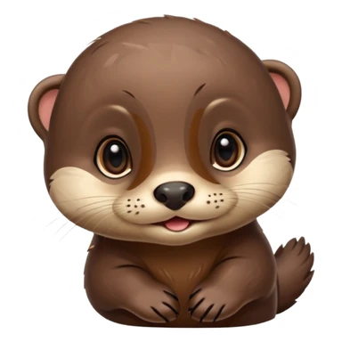 Cute baby otter sticker