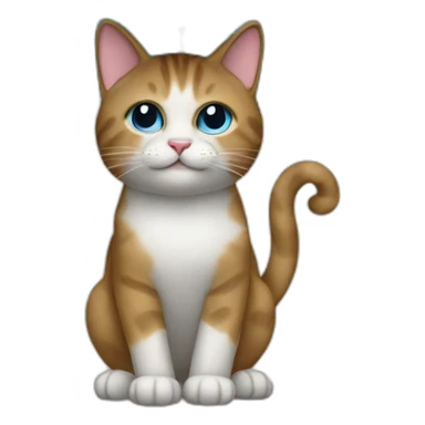 a cat with a blue umbrella poner nombre Choclo sticker