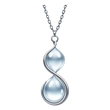 floating and ethereal conceptual silver chain like liquid moonlight sticker