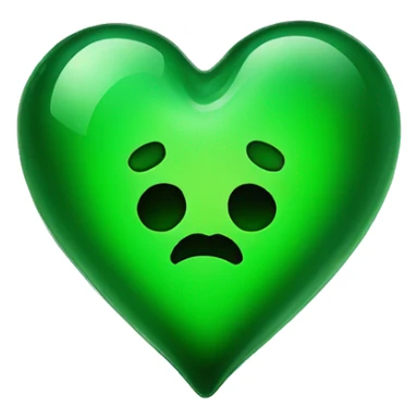  toxic green glass heart sticker