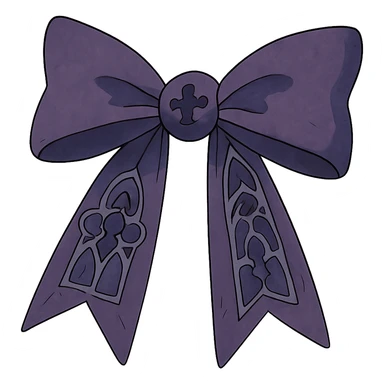 Purple gothic bow sticker
