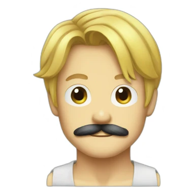 sanji with a mustach sticker