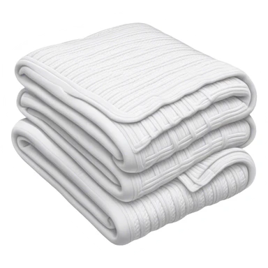 White folded knit blanket sticker