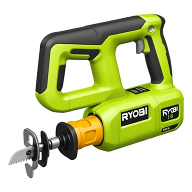 RYOBI ONE+ 18V Cordless Reciprocating saw battery emoji style sticker