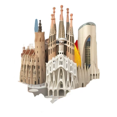 Mastercard logo in Barcelona skyline  sticker