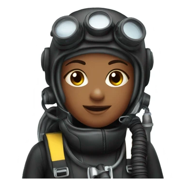 scuba driver girl sticker