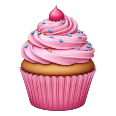 Cupcake with pink icing sticker