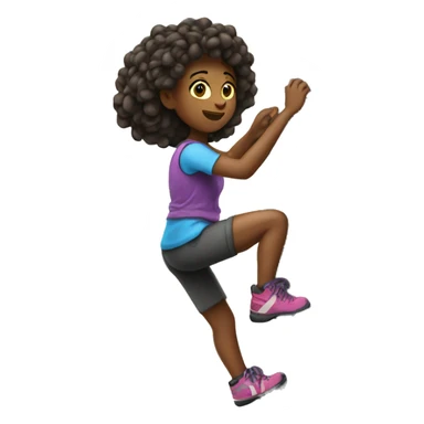 Climing girl sticker