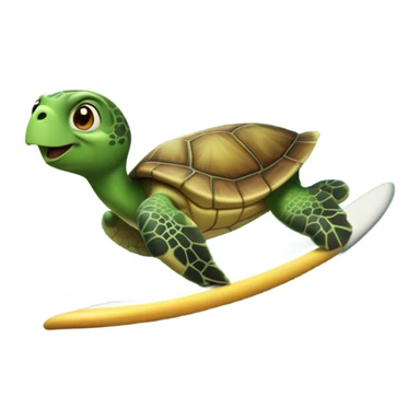 Sea turtles on surf board sticker