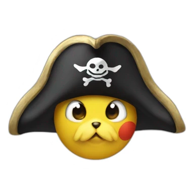 pokemon with a pirate hat sticker