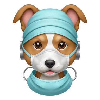 dog Wearing Medical Mask sticker