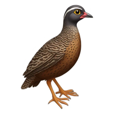Black francolin bird sticker