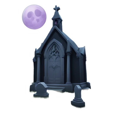 Gothic cemetery at night sticker