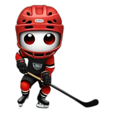 guy in a hockey mask with red running from the eyes sticker