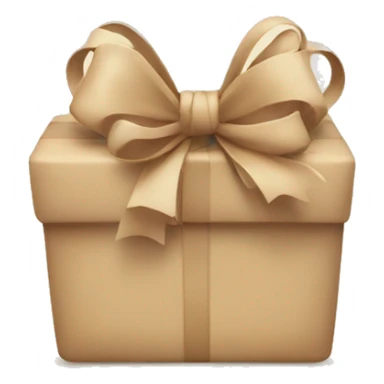 Beige gift with bow sticker