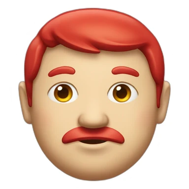 fat red amongus impostor sticker