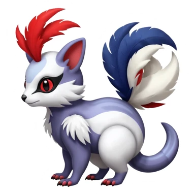 Shiny Furret-Absol-Noibat-Trico-Hybrid (Full body) sticker