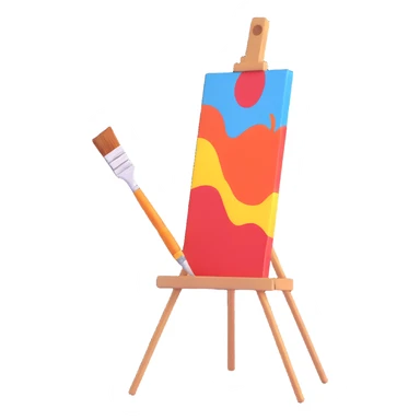 colorful painting canvas sticker
