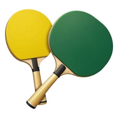 palas de ping pong amarillas y verdes sticker