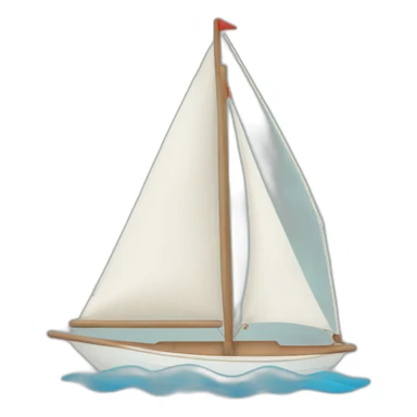 A minimal sailboat sticker