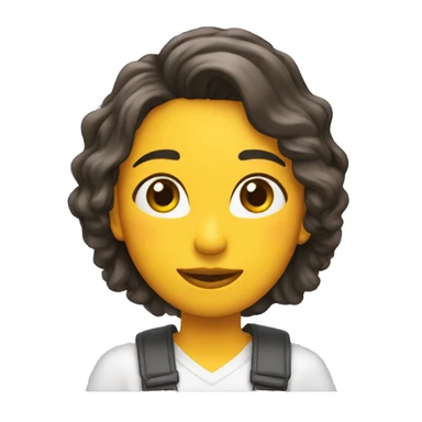 Chica con rizo y poco pelo sticker