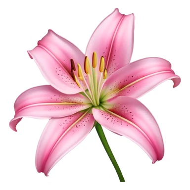 Pink lily flower sticker