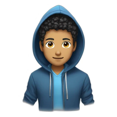 ANIME Gojo WITH A BLU HOODIE sticker