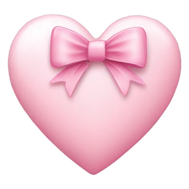 light pink heart with a bow on it sticker