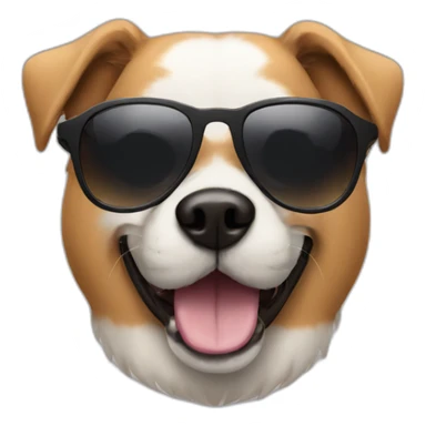 dog with shades sticker